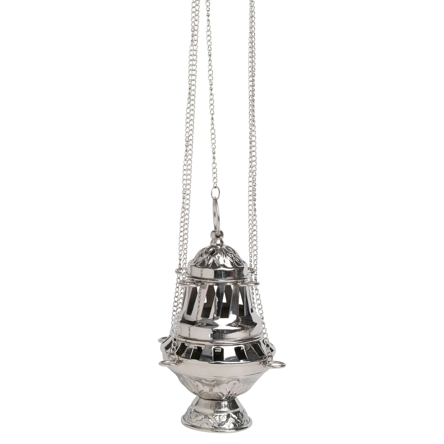 Turibolo placcato nickel H 16 cm