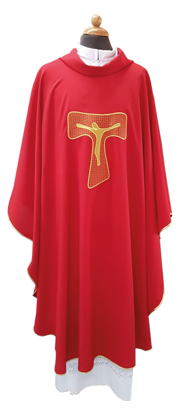 Casula con ricamo tau