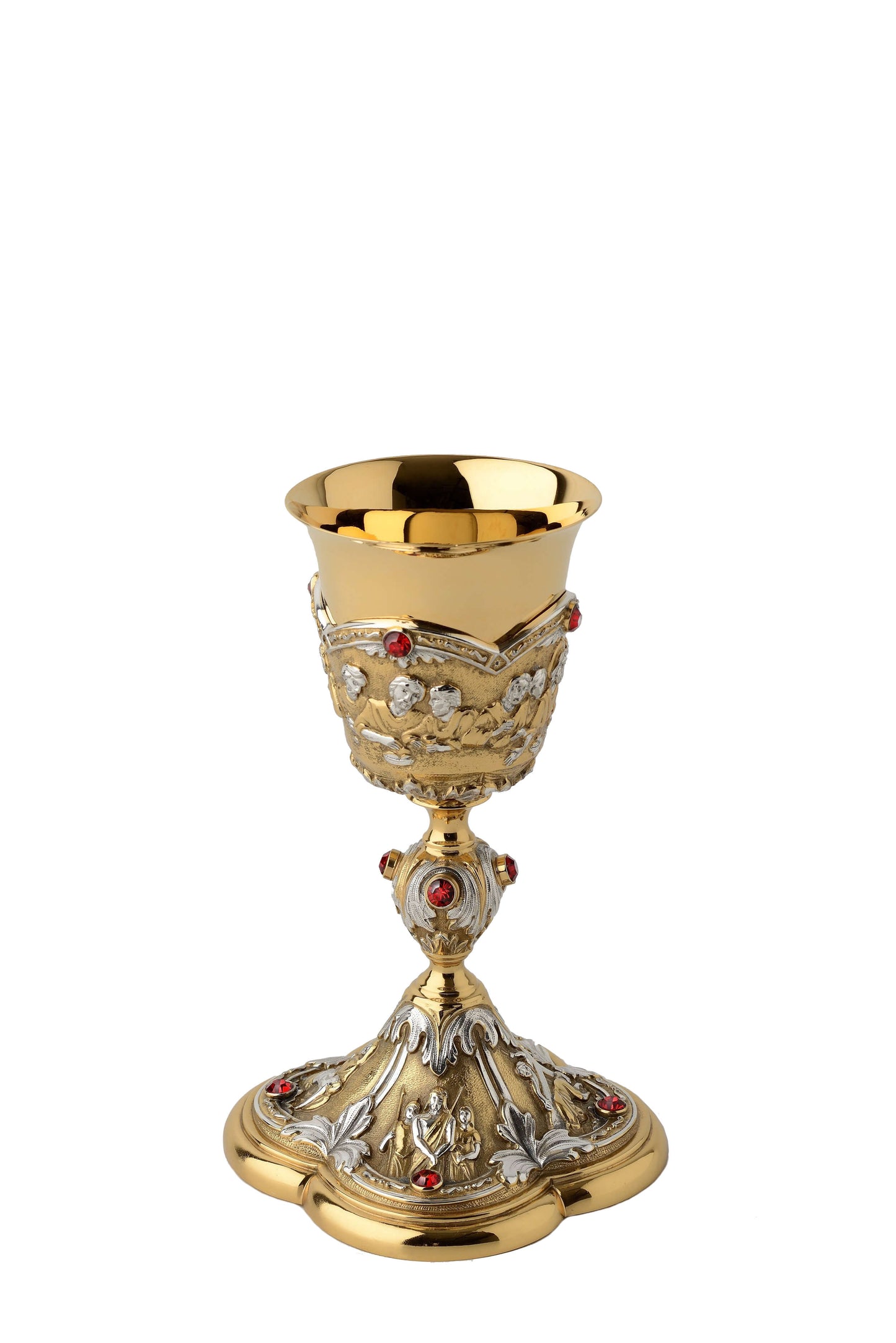 Calice Cesellato Passione di Cristo e Ultima Cena - Lux Dei - Vendita Articoli Religiosi