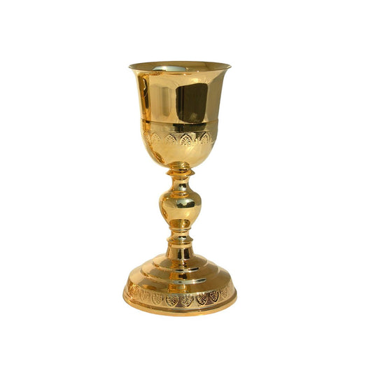 Calice colore oro, altezza 21cm - Lux Dei - Vendita Articoli Religiosi