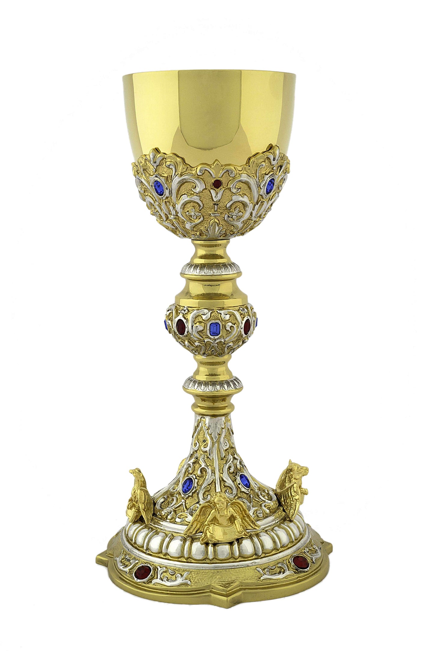 Calice Ottone e Argento Cesellato 4 Evangelisti - Lux Dei - Vendita Articoli Religiosi