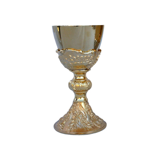 Calice Ultima Cena colore oro, altezza 19,5cm – diam. 10cm - Lux Dei - Vendita Articoli Religiosi