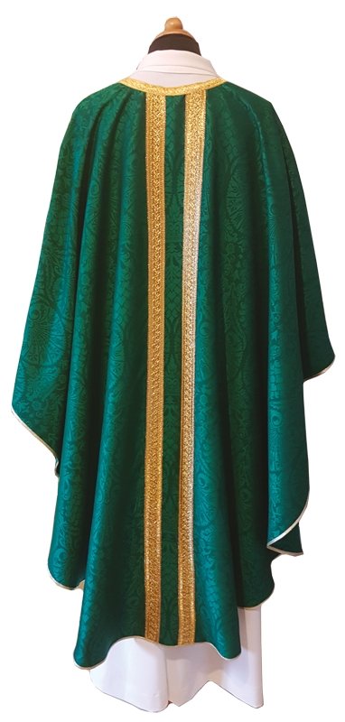 Casula damascata con agramani davanti e dietro - luxdei.it