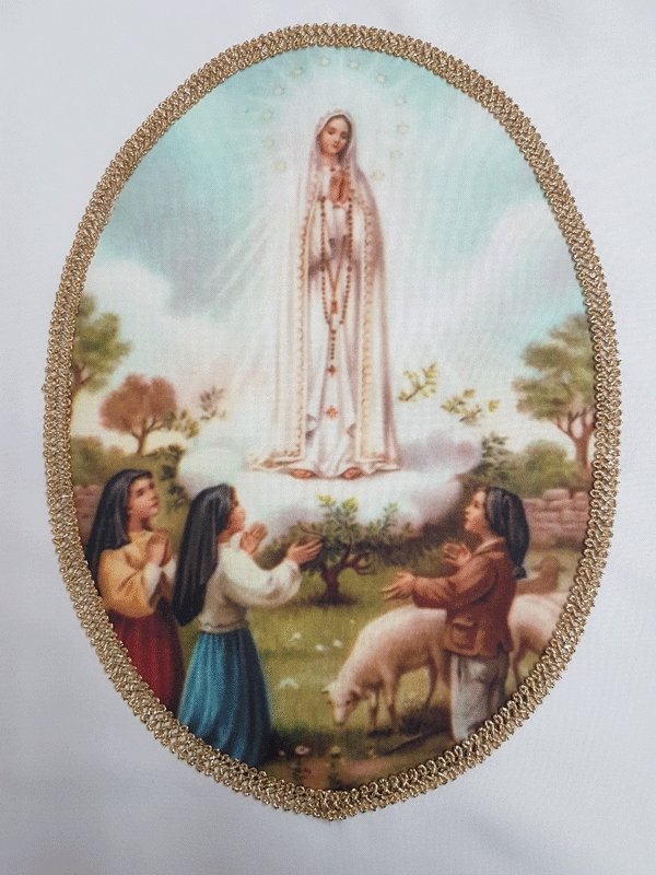Casula mariana con stampa madonna di fatima - luxdei.it