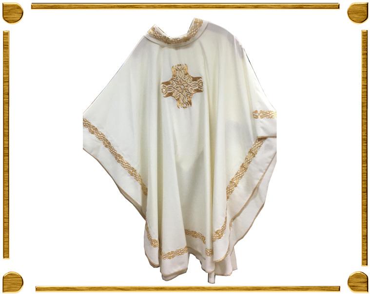 Casula Ricamata con Croce - luxdei.it