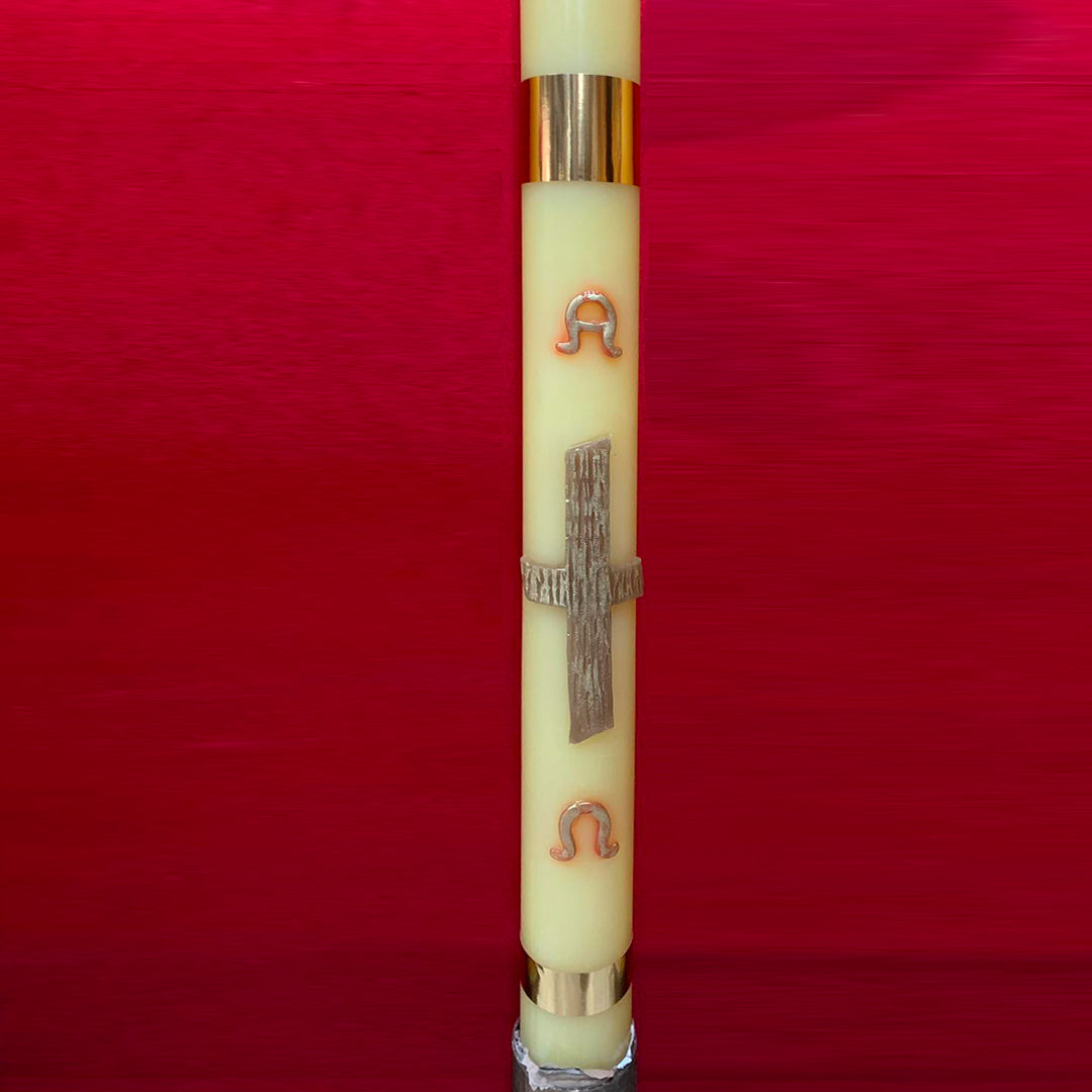 Cero pasquale con rilievo in cera d'api (80x120 cm)