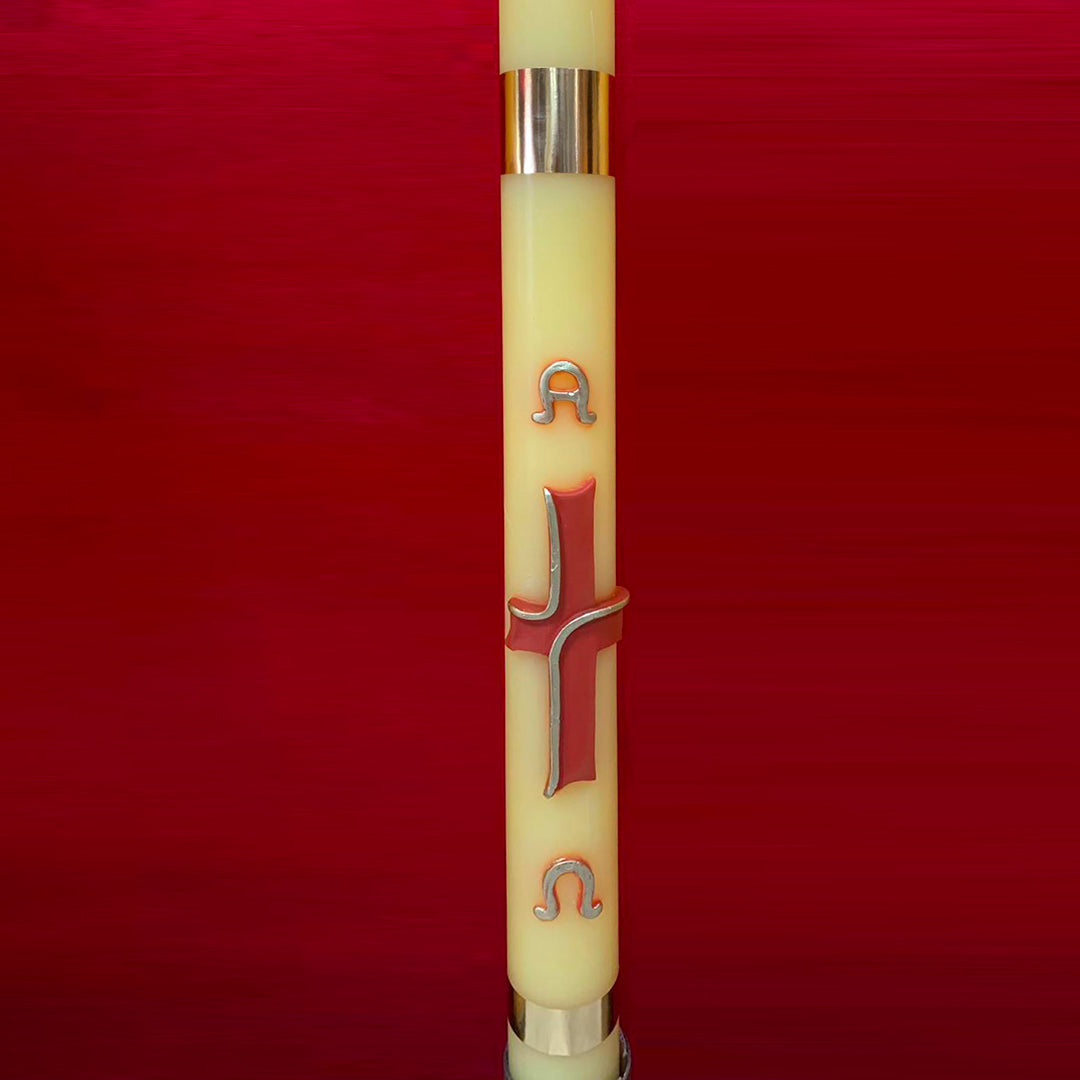 Cero pasquale con rilievo in cera d'api (80x120 cm)