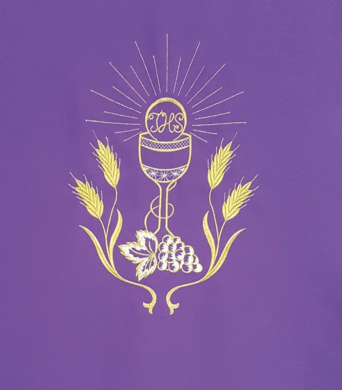 Copri leggio ricamo calice spighe uva - luxdei.it