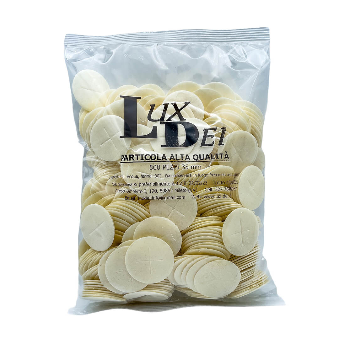 Particola Tradizionale Bianca con bordo chiuso - da 35mm (500pz) - Lux Dei - Vendita Articoli Religiosi