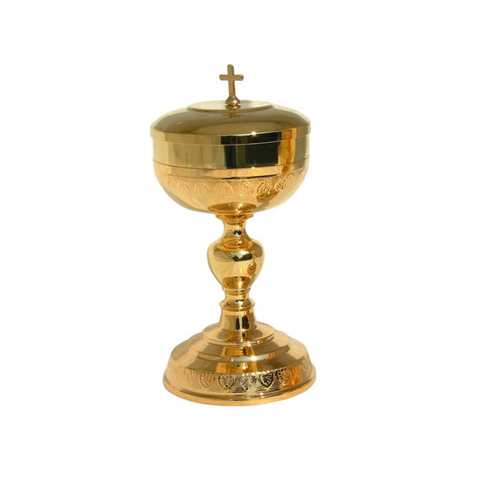 Pisside colore oro, altezza 19cm - Lux Dei - Vendita Articoli Religiosi