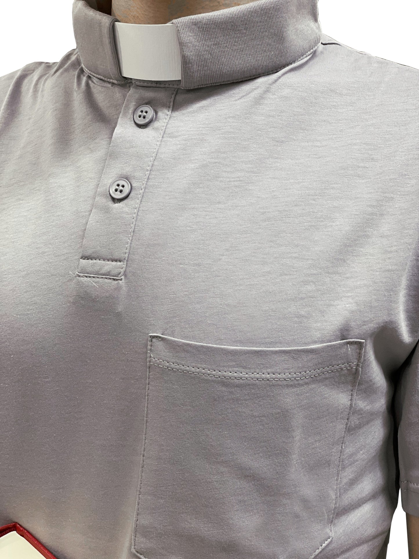 Polo Clergyman Sacerdote Cotone 100% - Grigio Chiaro - luxdei.it