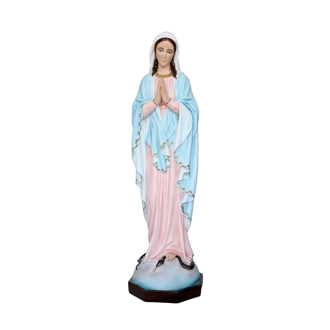 Statua Madonna Miracolosa a mani giunte - 105cm - Lux Dei - Vendita Articoli Religiosi