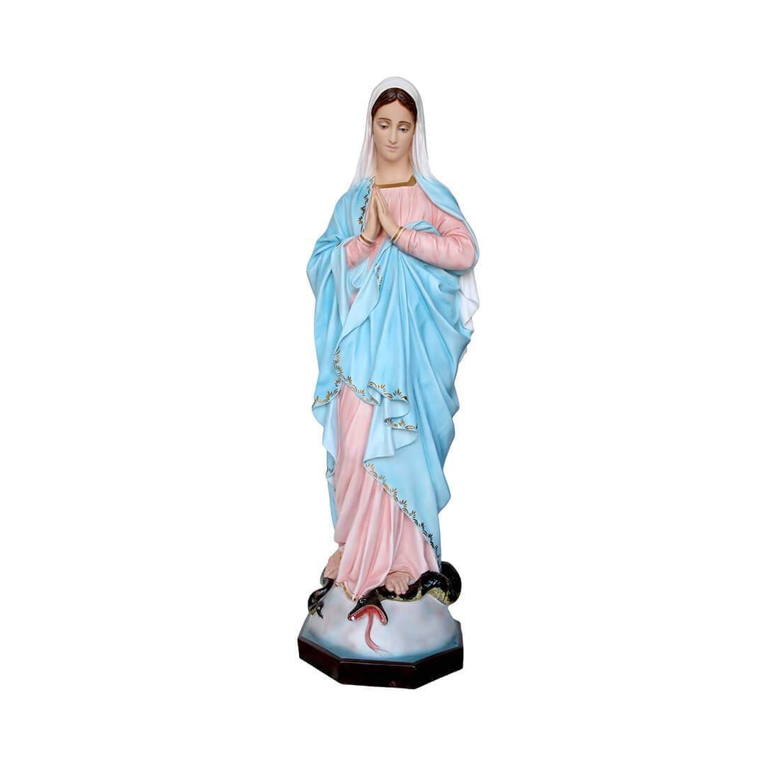 Statua Madonna Miracolosa a mani giunte - 135cm - Lux Dei - Vendita Articoli Religiosi