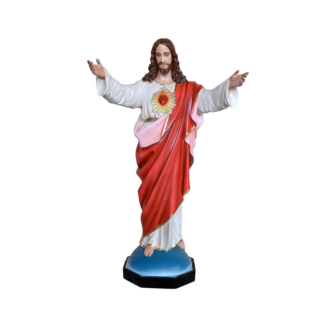 Statua Sacro Cuore braccia aperte - 130cm - Lux Dei - Vendita Articoli Religiosi