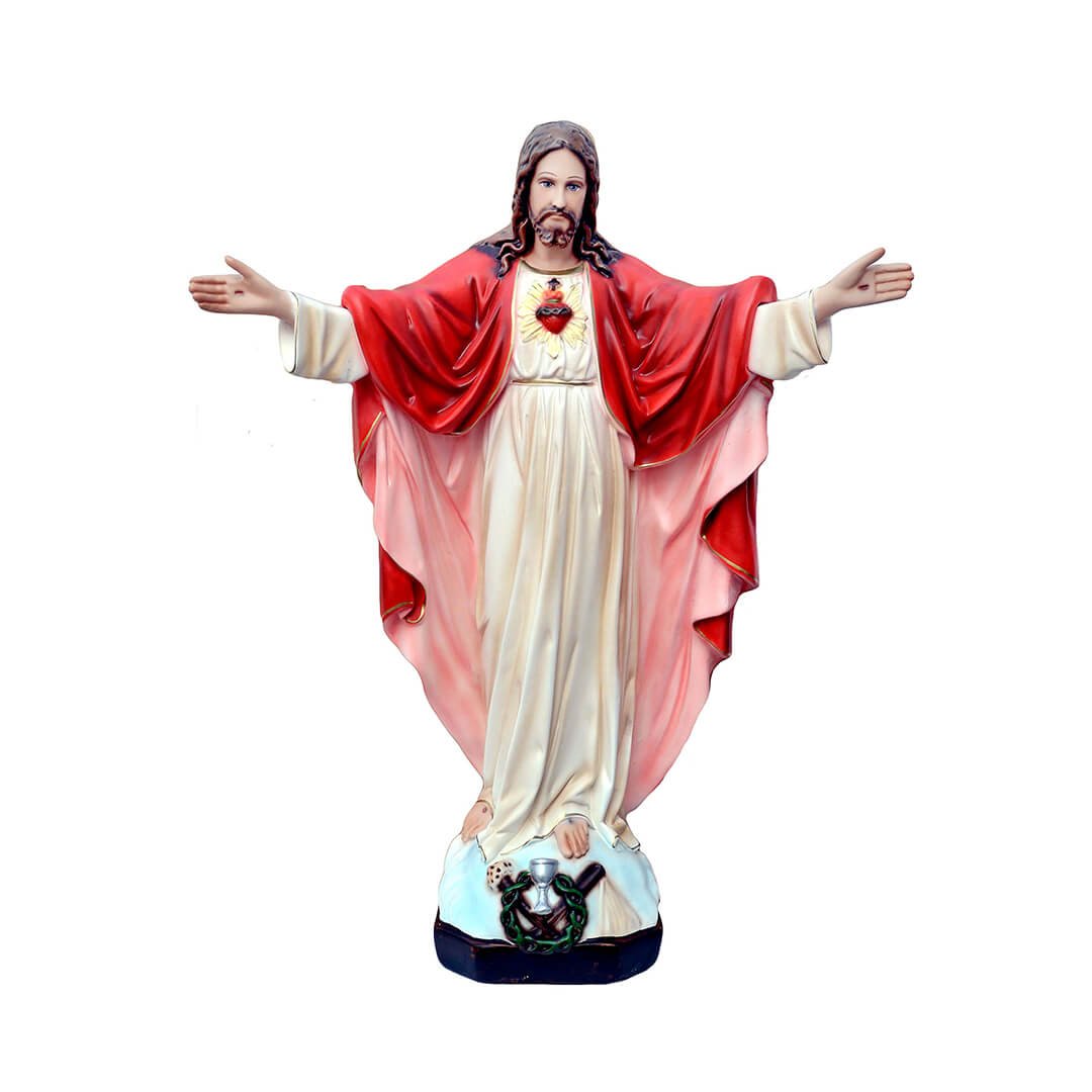 Statua Sacro Cuore braccia aperte - 40cm - Lux Dei - Vendita Articoli Religiosi
