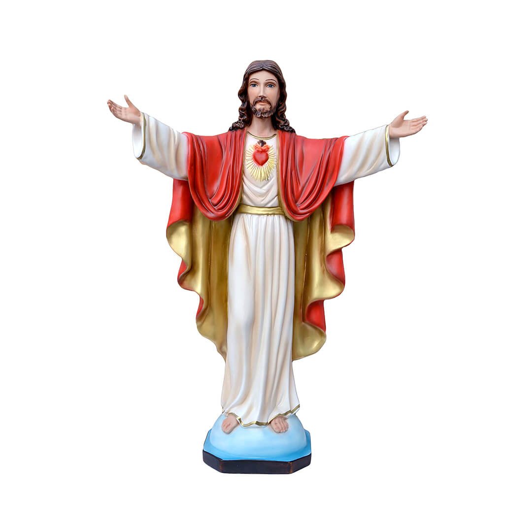 Statua Sacro Cuore braccia aperte - 50cm - Lux Dei - Vendita Articoli Religiosi