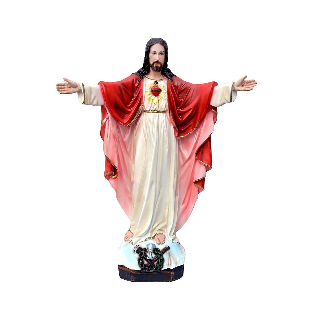 Statua Sacro Cuore braccia aperte - 65cm - Lux Dei - Vendita Articoli Religiosi