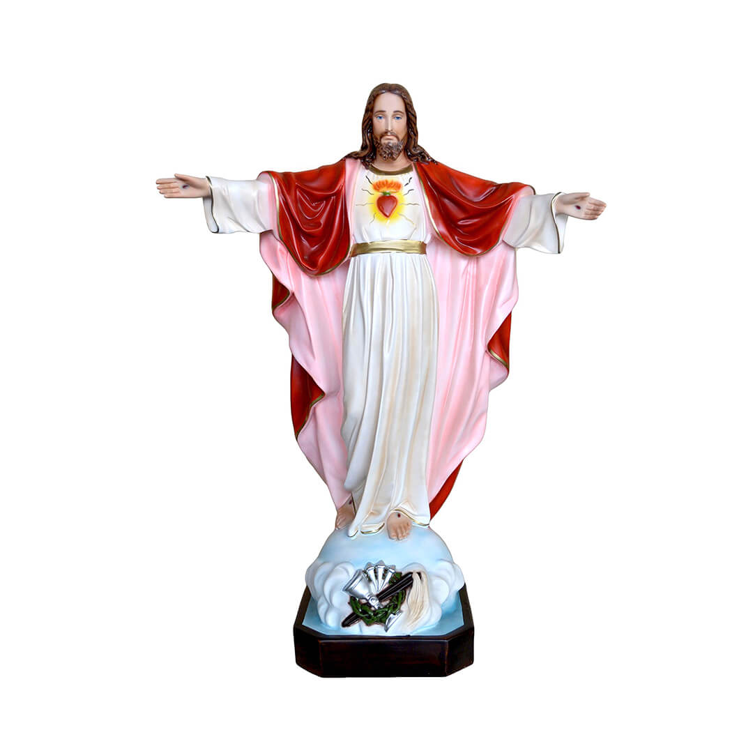Statua Sacro Cuore braccia aperte - 85cm - Lux Dei - Vendita Articoli Religiosi