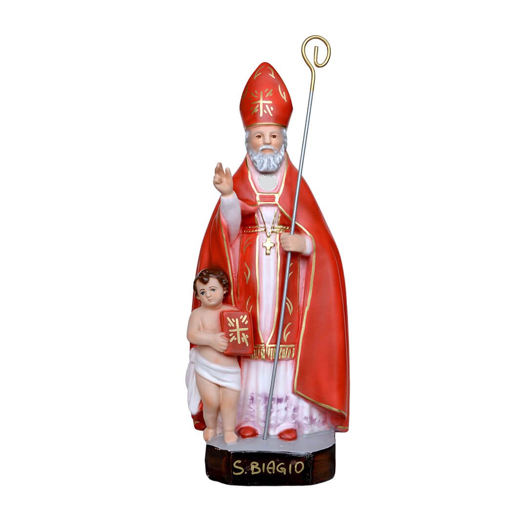 Statua San Biagio - 40cm - Lux Dei - Vendita Articoli Religiosi