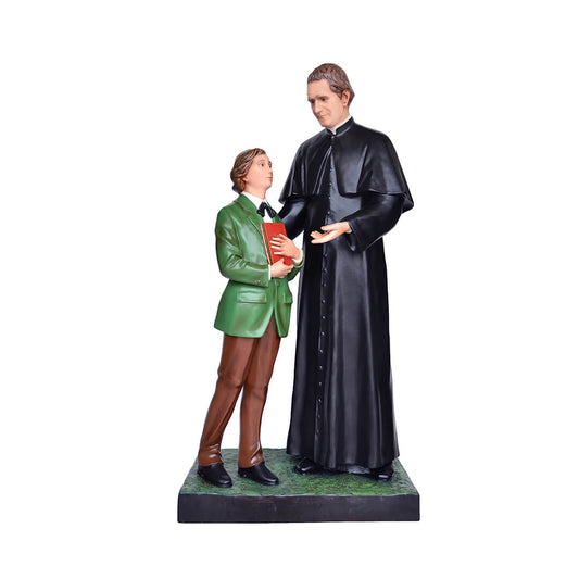 Statua San Giovanni Bosco con S. Domenico - 170cm - Lux Dei - Vendita Articoli Religiosi