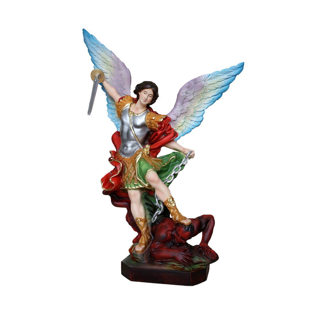 Statua San Michele, ali aperte - 55cm - Lux Dei - Vendita Articoli Religiosi