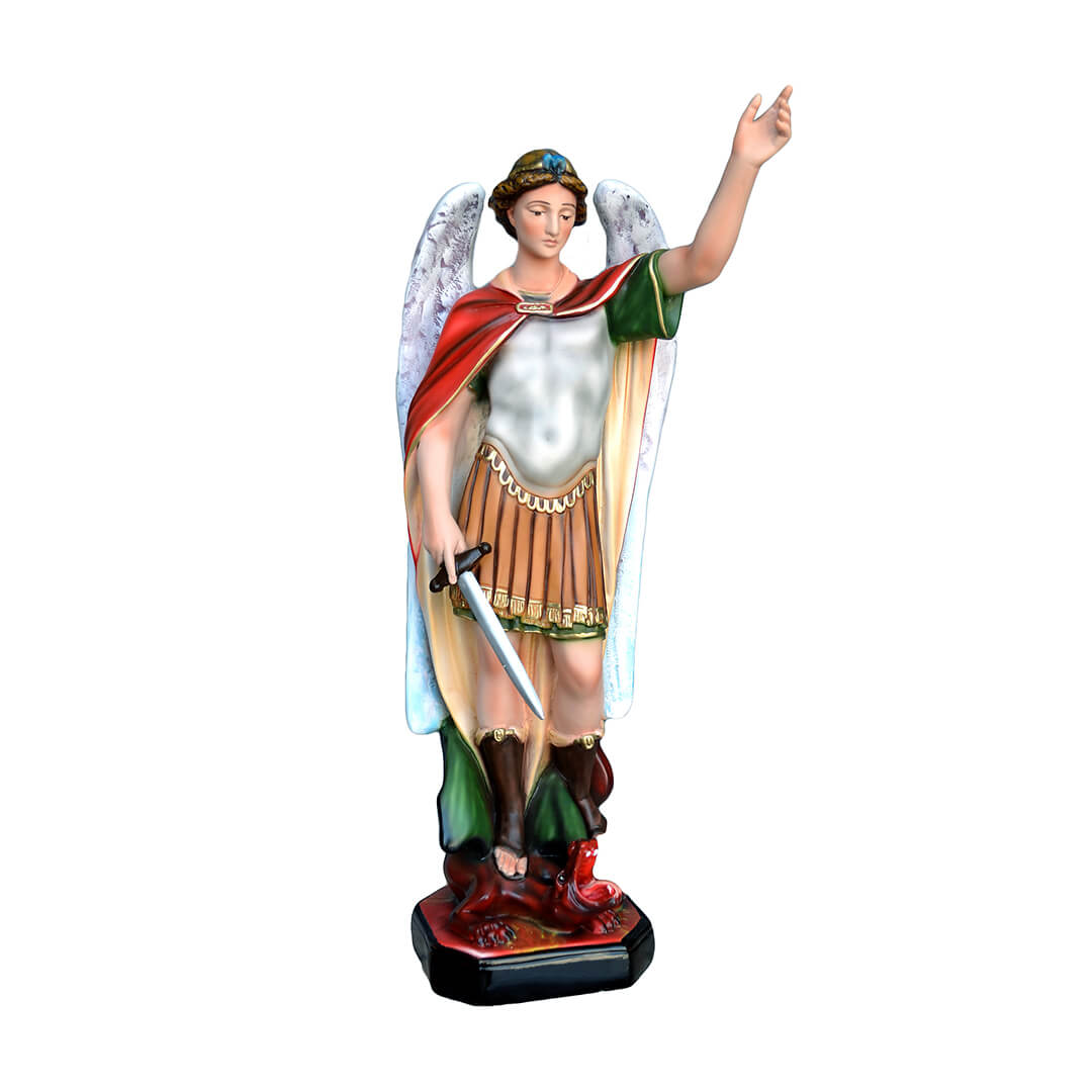 Statua San Michele, ali chiuse - 60cm - Lux Dei - Vendita Articoli Religiosi