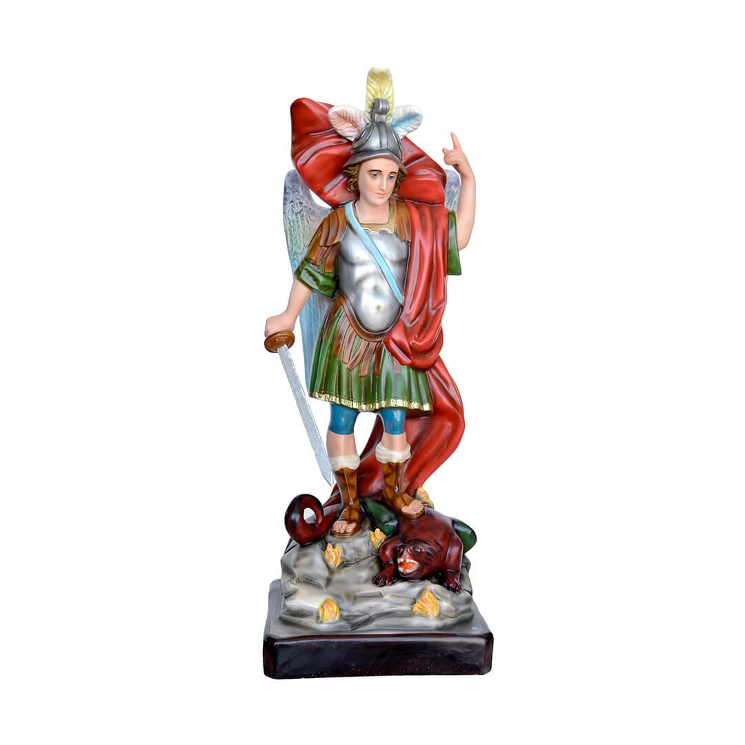 Statua San Michele, ali chiuse - 90cm - Lux Dei - Vendita Articoli Religiosi