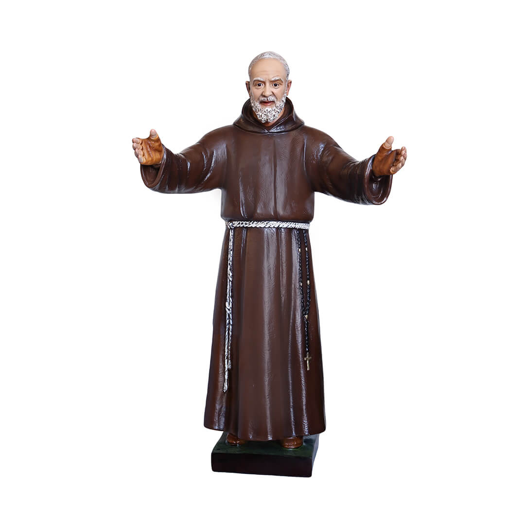 Statua San Pio - Padre Pio a braccia aperte - 110cm - Lux Dei - Vendita Articoli Religiosi
