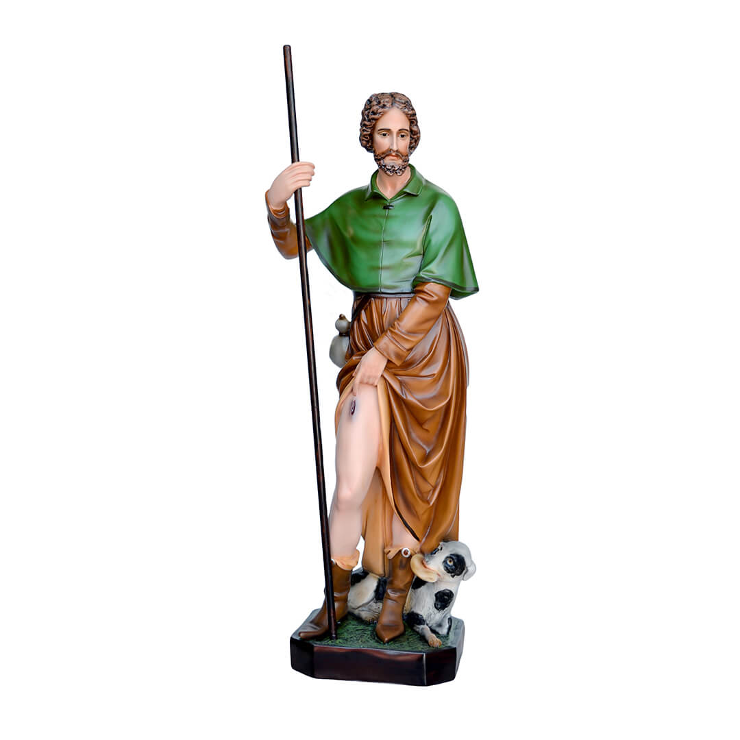 Statua San Rocco - 100cm - Lux Dei - Vendita Articoli Religiosi