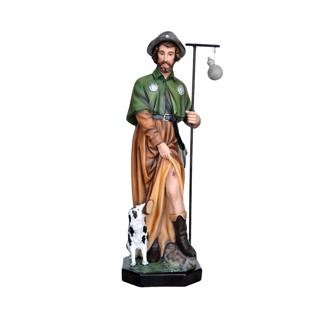 Statua San Rocco - 80cm - Lux Dei - Vendita Articoli Religiosi