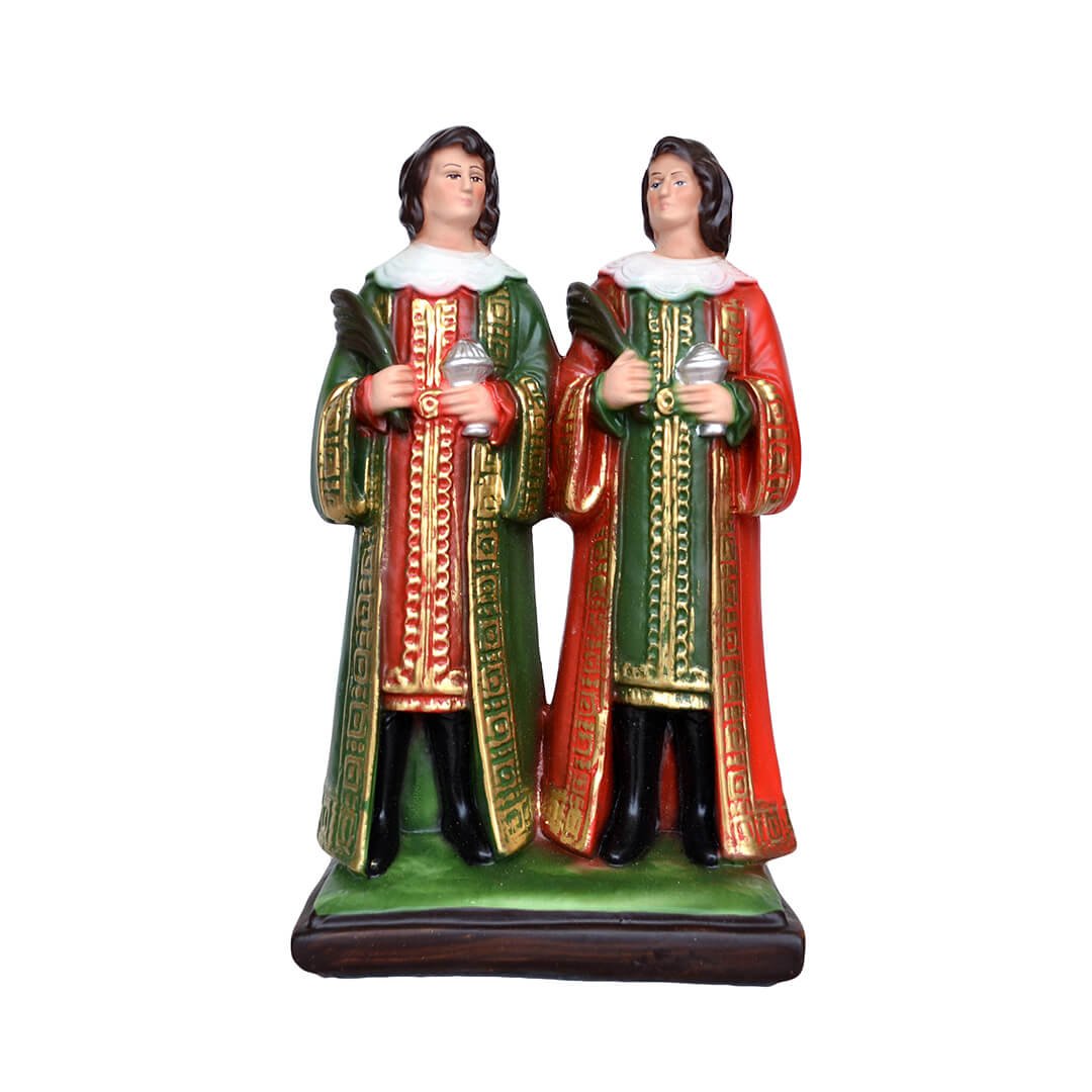 Statua Santi Cosma e Damiano - 25cm - Lux Dei - Vendita Articoli Religiosi