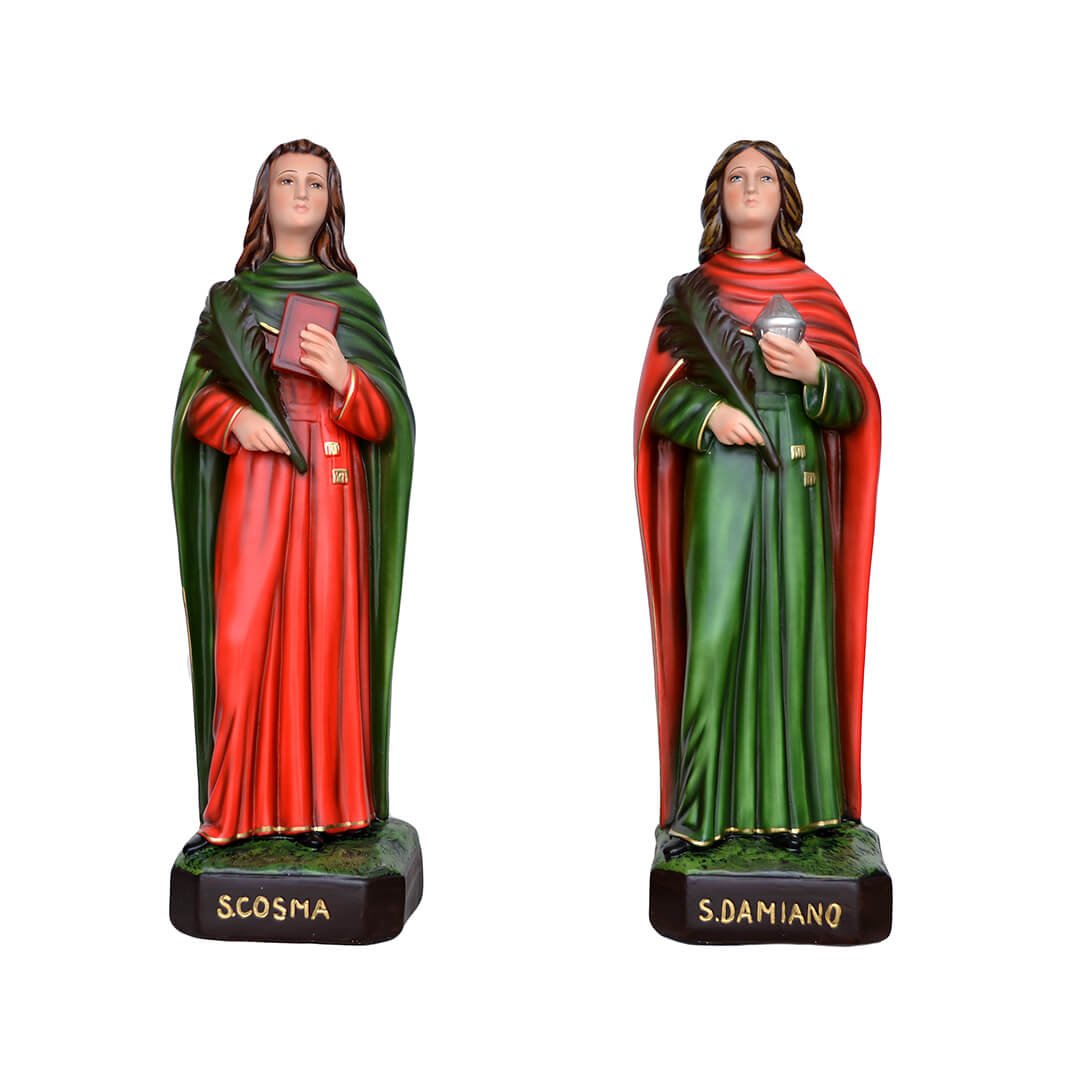 Statua Santi Cosma e Damiano - 60cm - Lux Dei - Vendita Articoli Religiosi