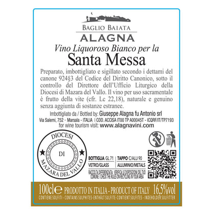 Vino liquoroso Bianco per Santa Messa - 1 Litro - Lux Dei - Vendita Articoli Religiosi