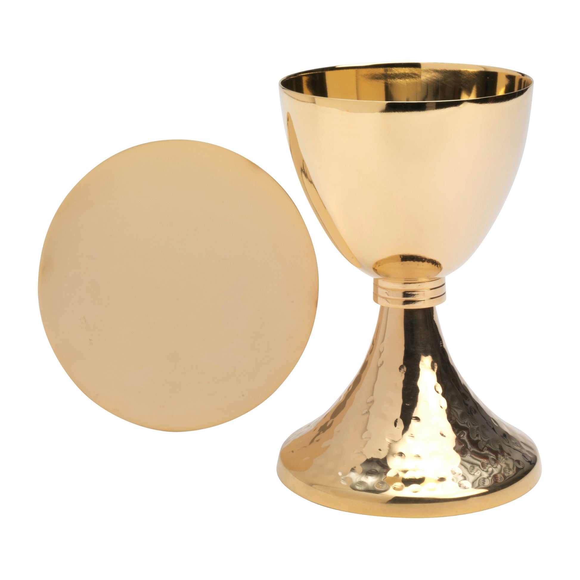 Calice con patena dorato H 19,5 cm
