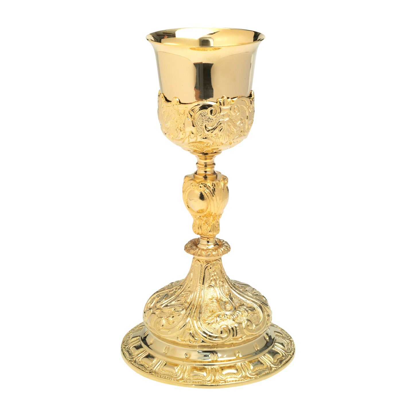 Calice barocco dorato H 26 cm