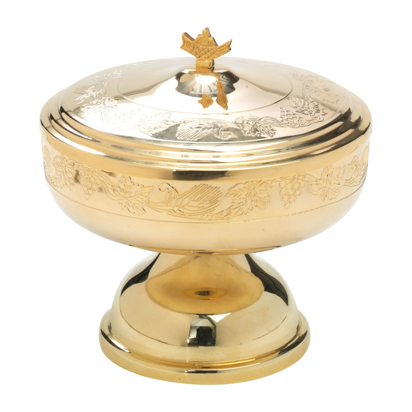 Pisside dorato H 14 cm D 15 cm