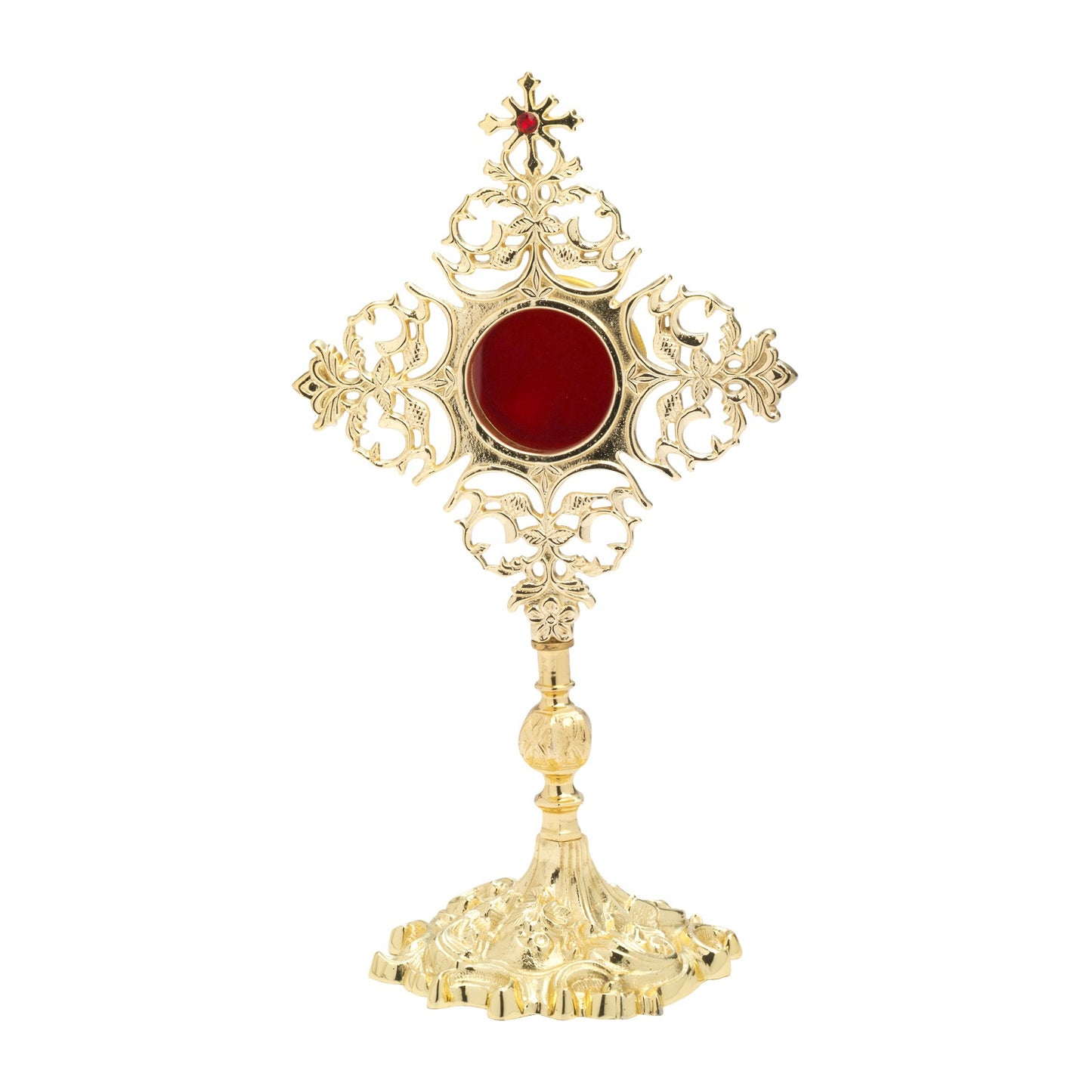 Reliquiario dorato H 32 cm