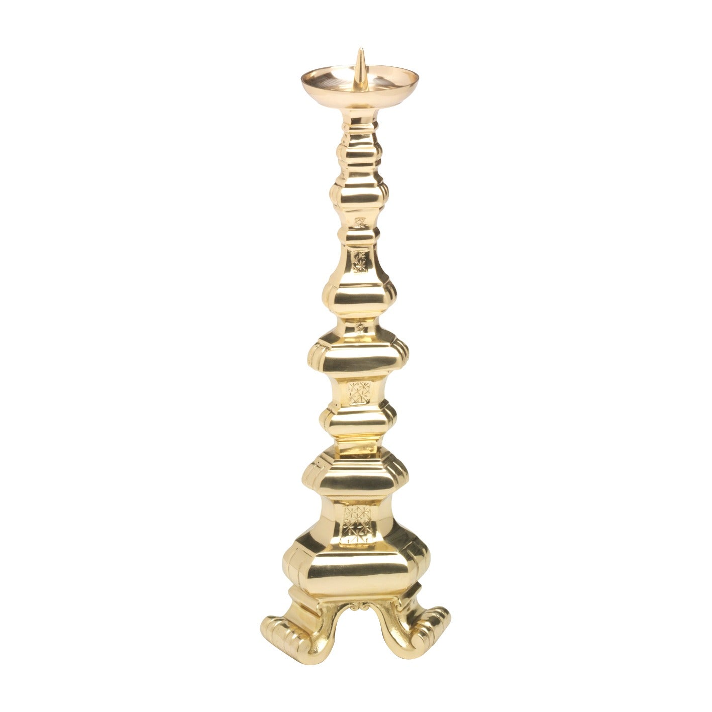 Portacandela di ferro bianco/oro D 12 cm