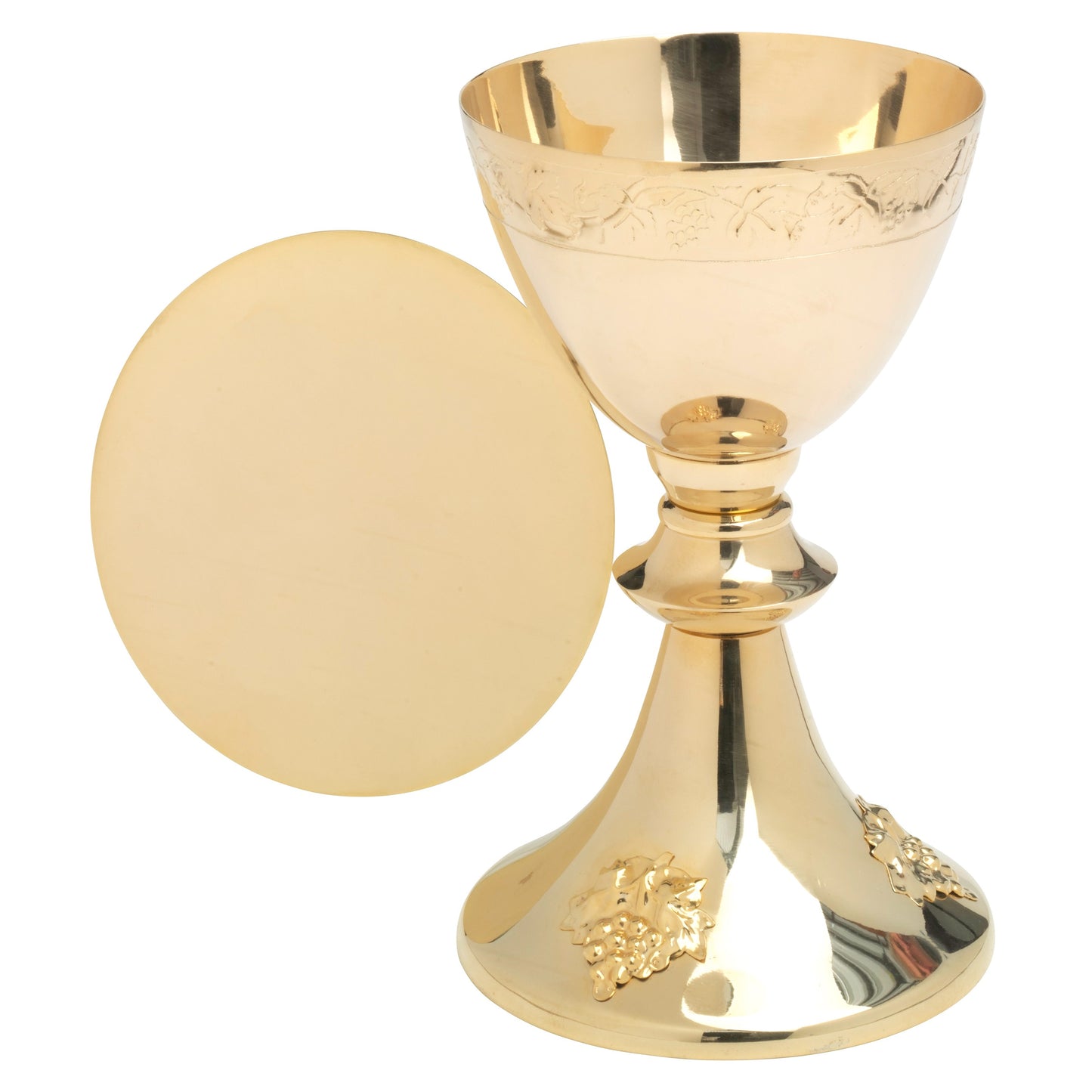 Calice con patena dorato H 20 cm
