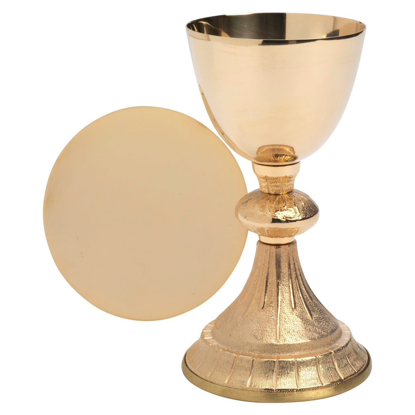 Calice con patena dorato H 18,5 cm