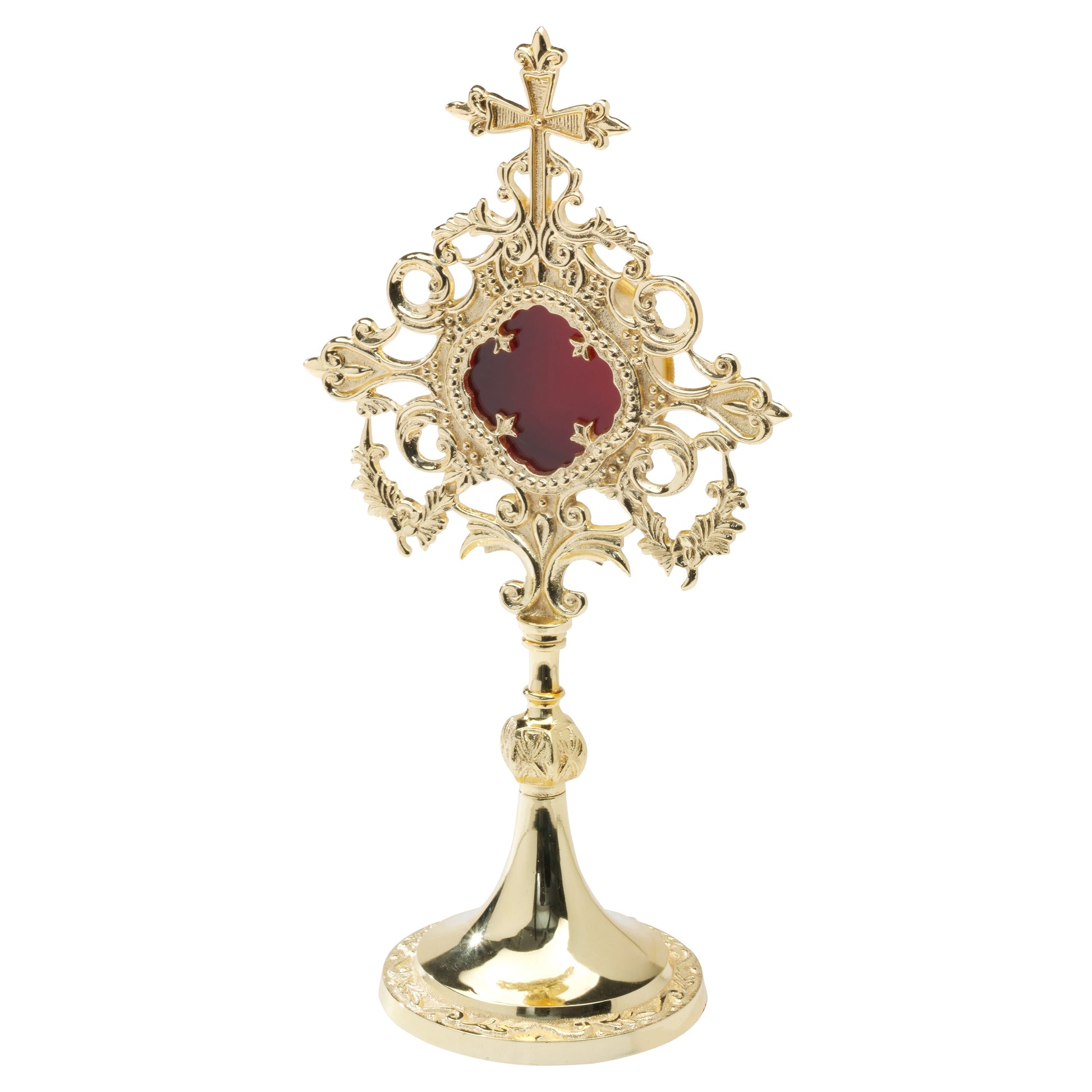 Reliquiario dorato H 34 cm