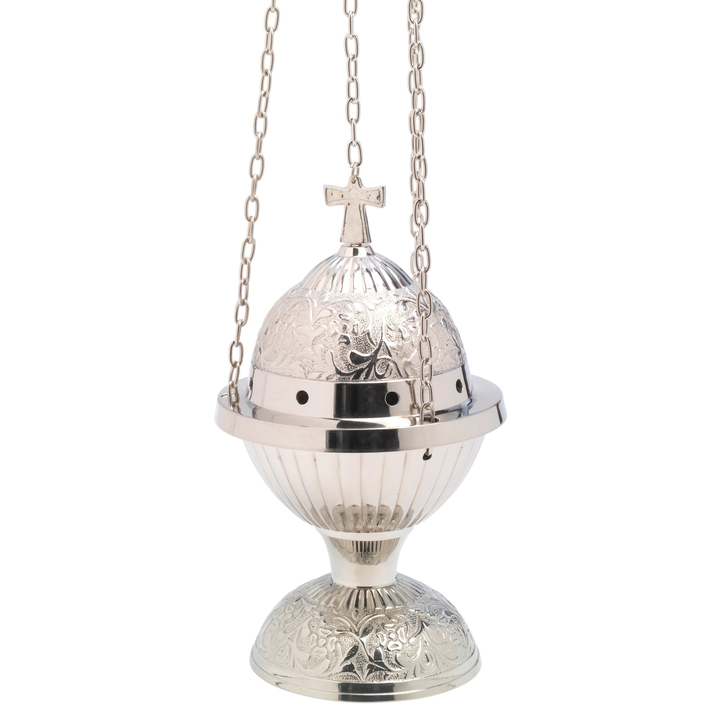 Turibolo placcato nickel H 24 cm