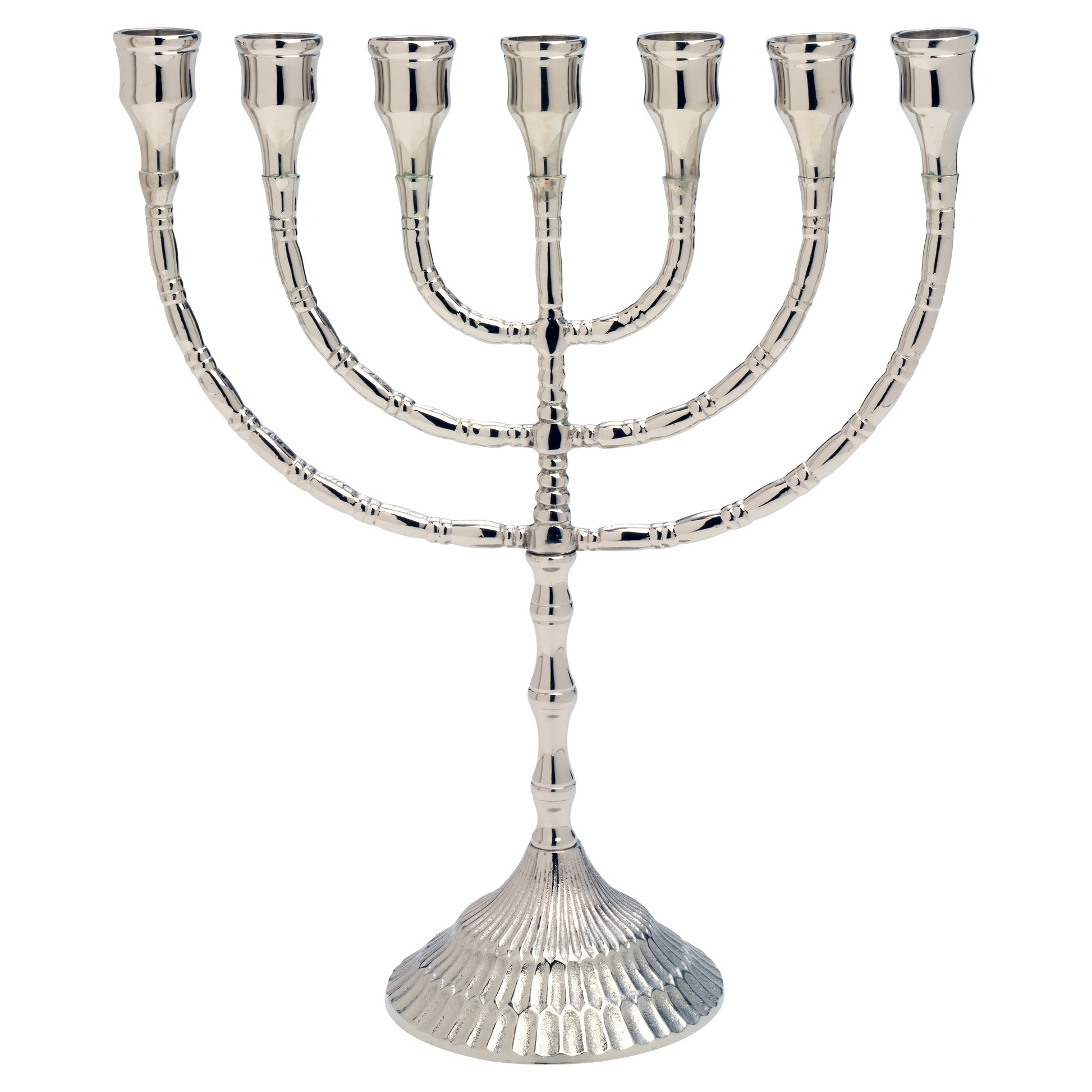 Menora placcato nickel H 30 cm