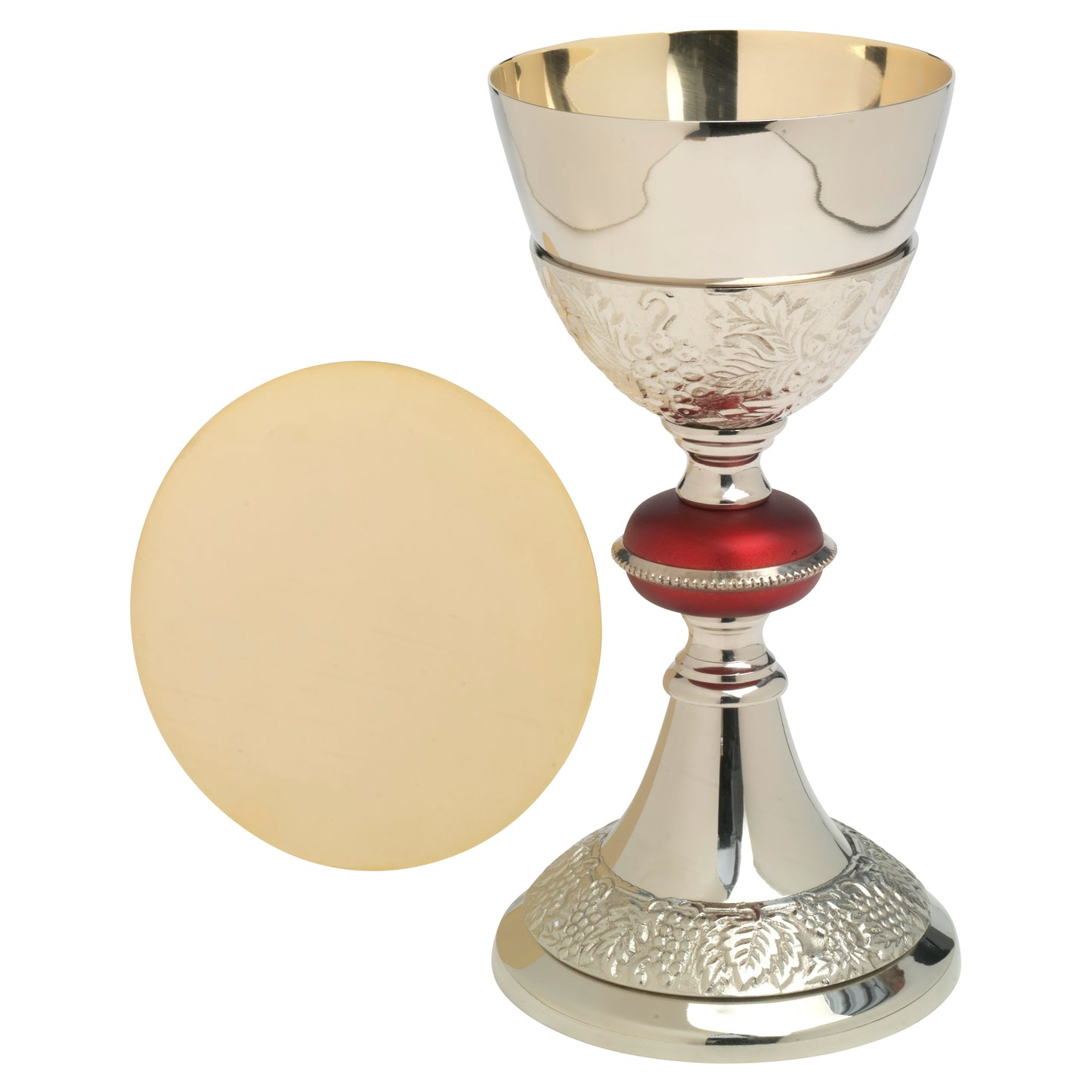 Calice placcato nickel dorato dall´interno H 24 cm