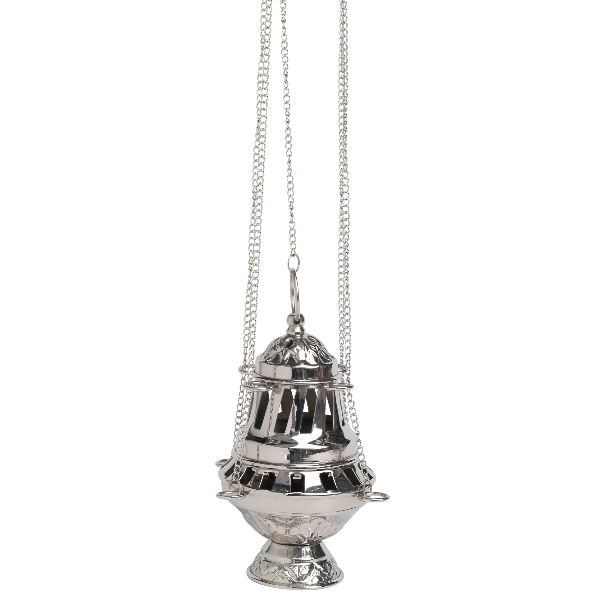 Turibolo placcato nickel H 16 cm