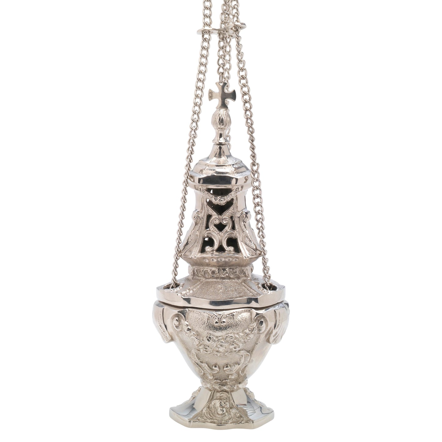 Turibolo placcato nickel H 30 cm