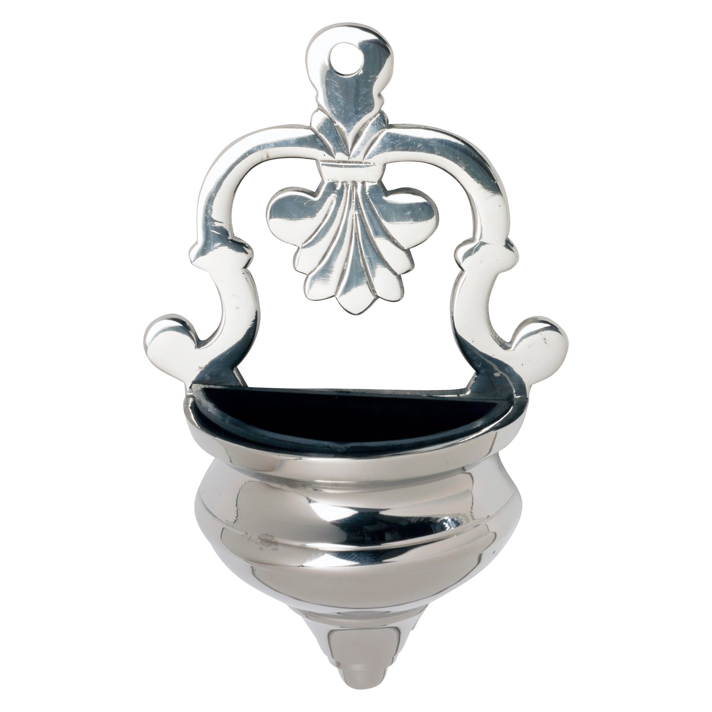Aquasantiera placcato nickel H 17 cm