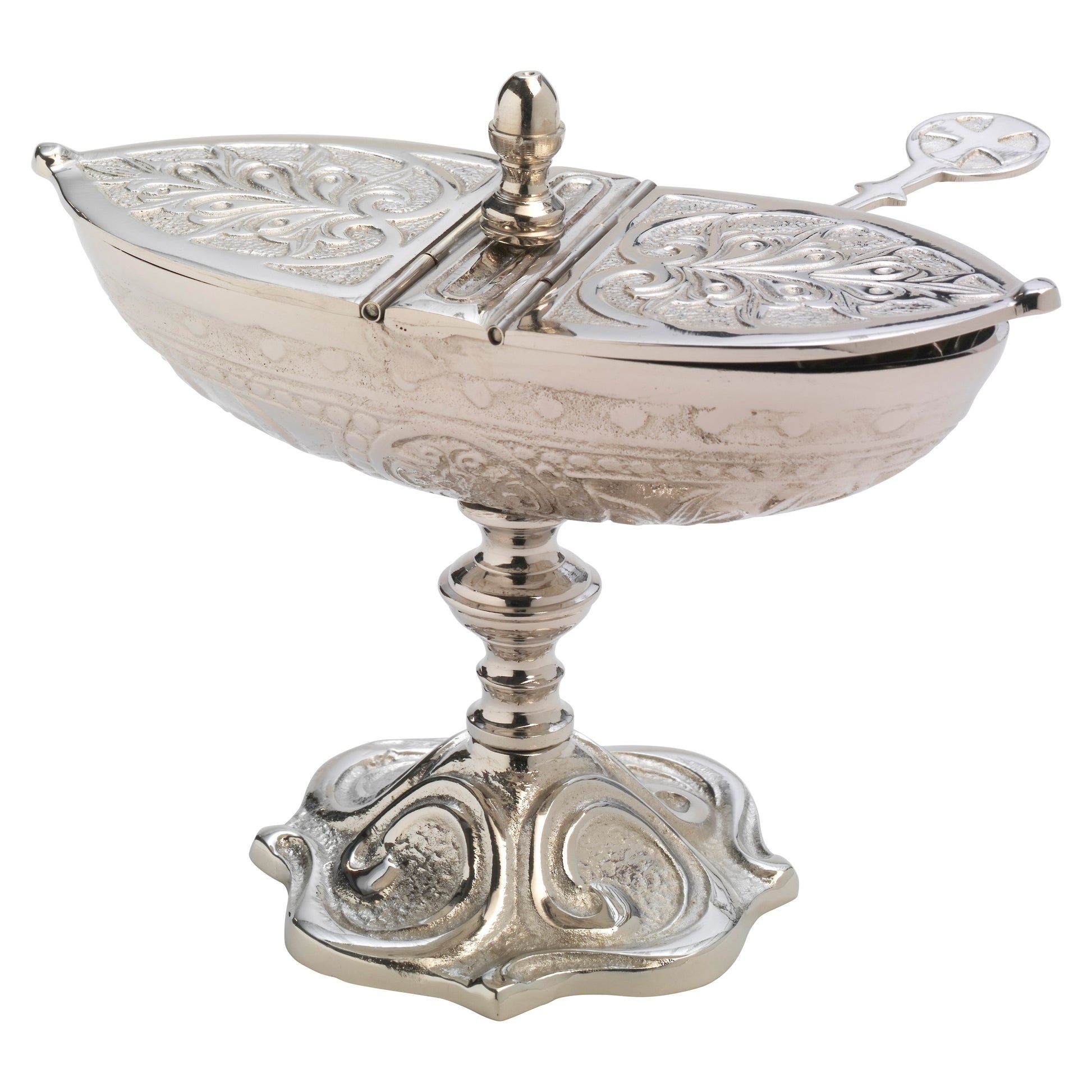 Navetta classico placcato nickel H 13 cm