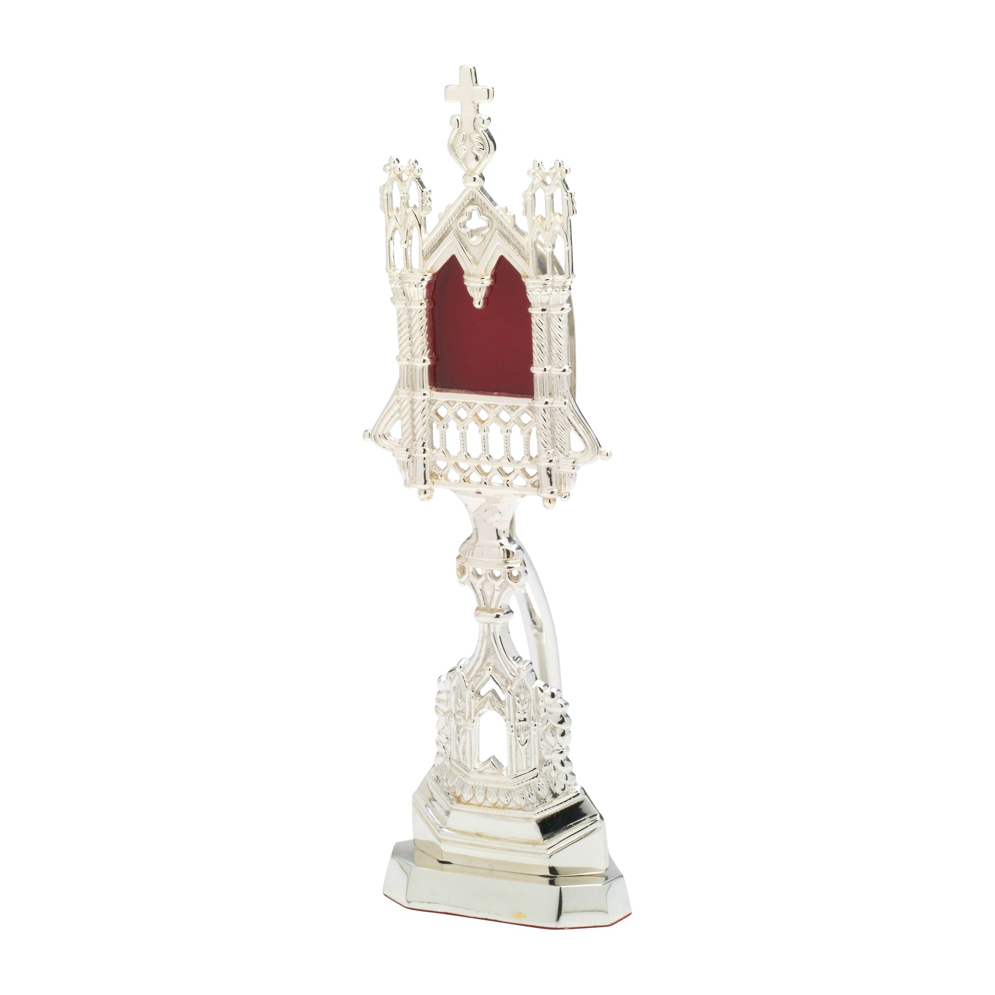Reliquiario placcato argento H 28 cm