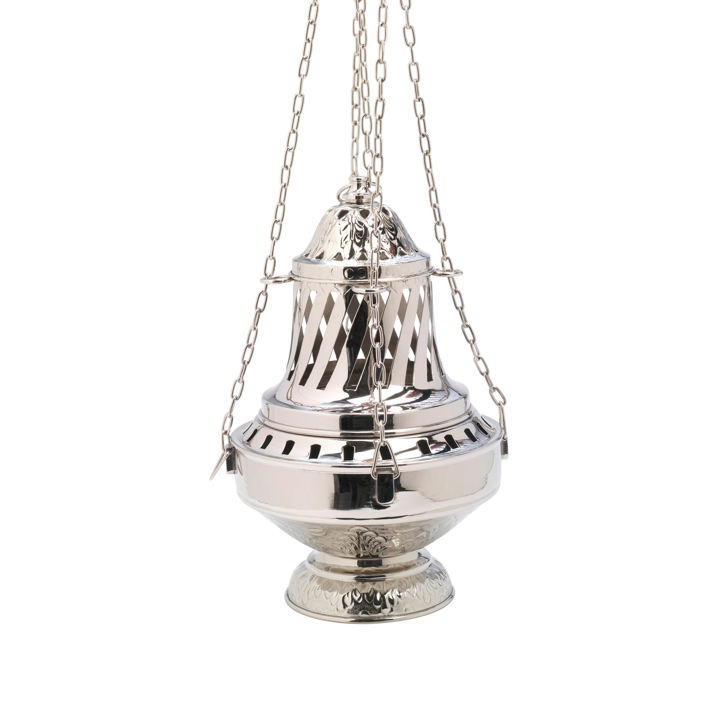 Turibolo XXL placcato nickel H 33 cm D 21 cm